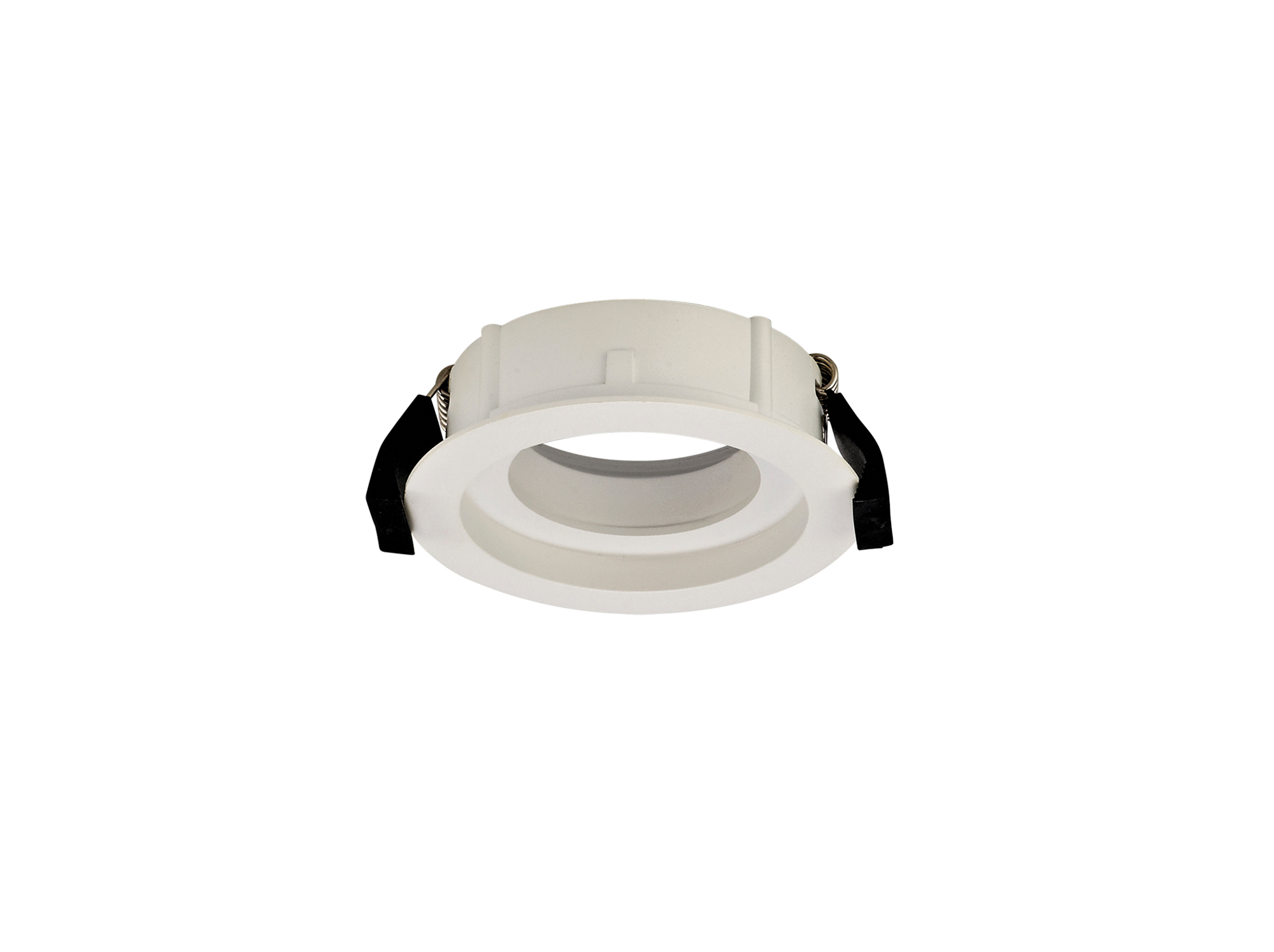 DX200369  Beppe; White Stepped Fixed Recessed Spotlight Frame - LED ENGINE REQUIRED; Dia: 85mm; Cut Out: 76mm; 3yrs Warranty
